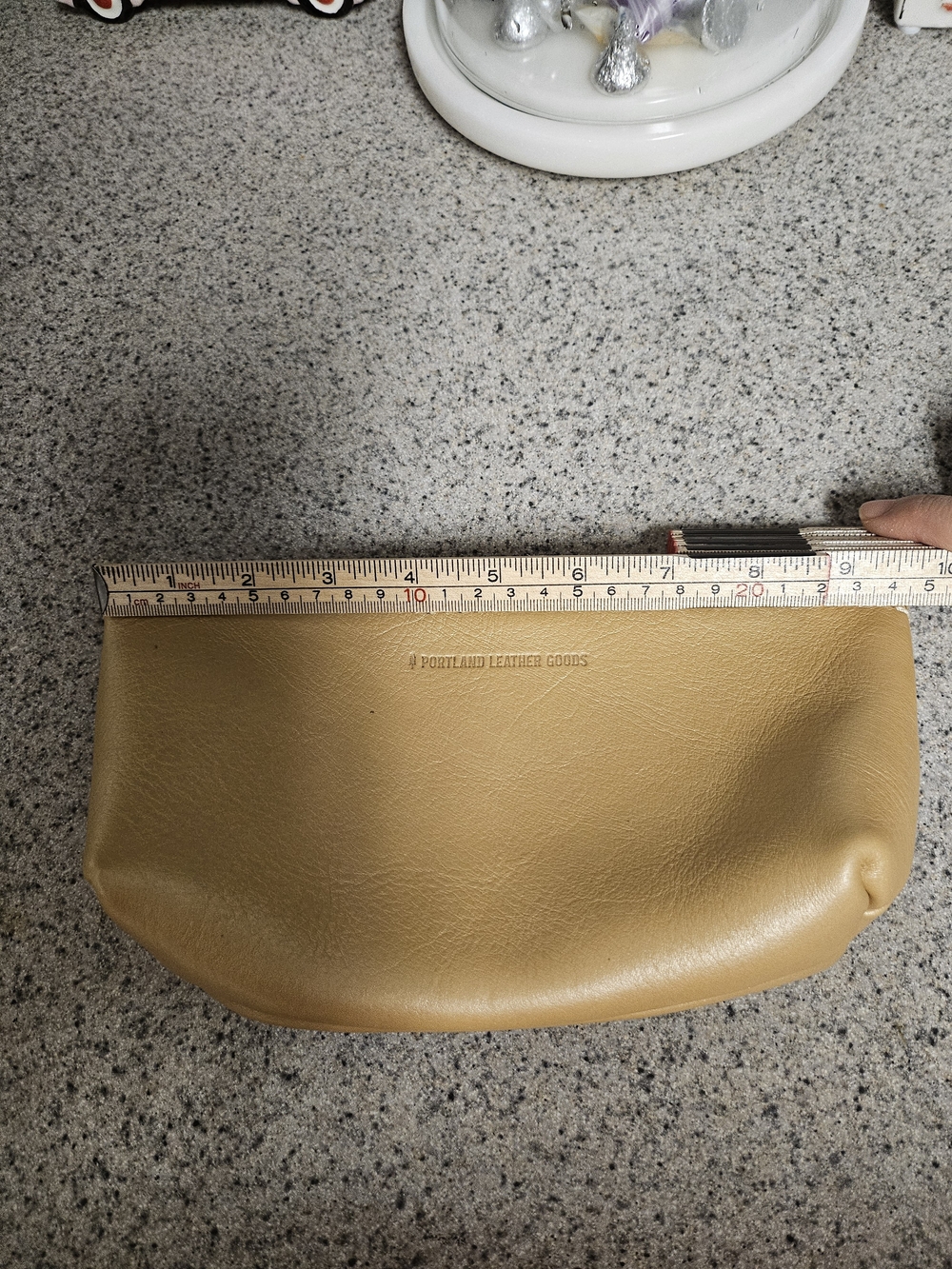 Portland Leather Tan Leather Cosmetic Pouch - Picture 8 of 9